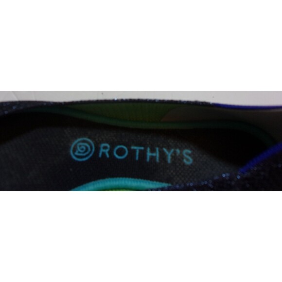 Rothy's Metallic Shoes The Point Flats Size 7 Black Blue Green Sparkle Women's - Picture 7 of 9